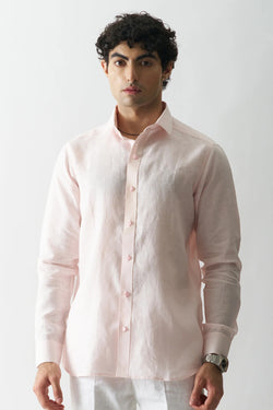 PINK MIST - FULL SLEEVE 100% PURE LINEN SHIRT