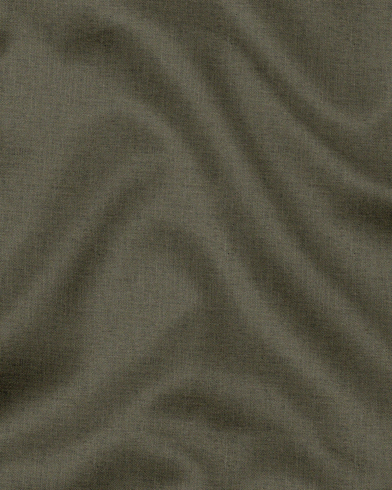 Moss Green Cotton Linen Shirt-Buy Plus size Shirts in India