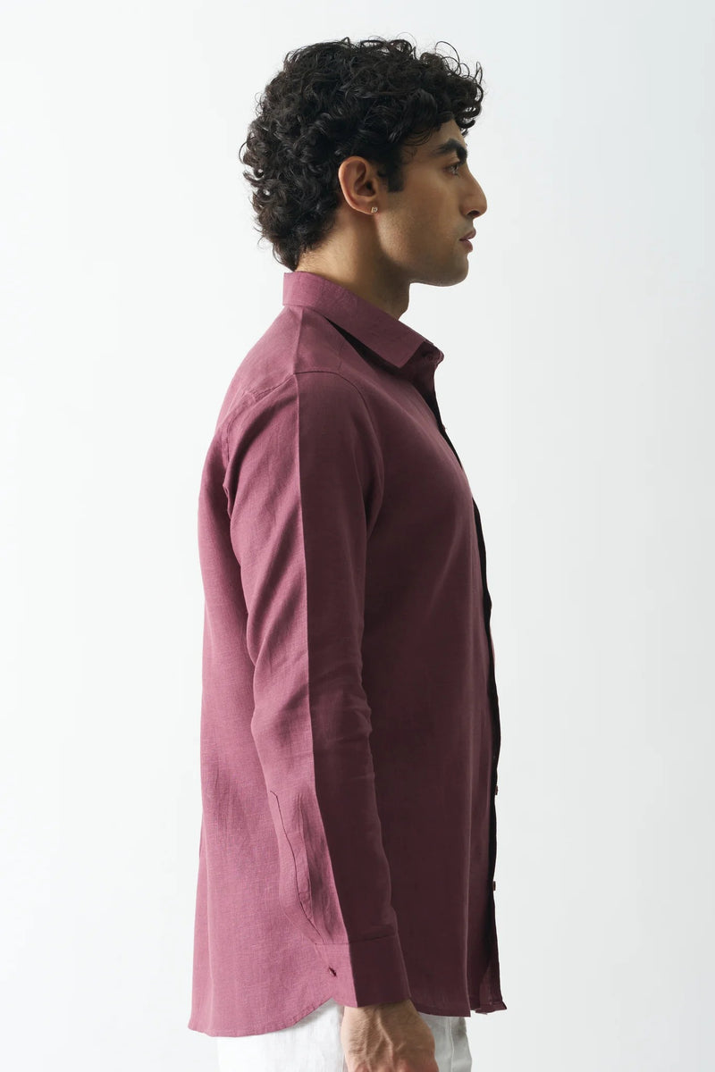 VINE YARD - FULL SLEEVE 100% PURE LINEN SHIRT