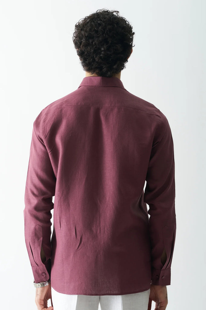VINE YARD - FULL SLEEVE 100% PURE LINEN SHIRT