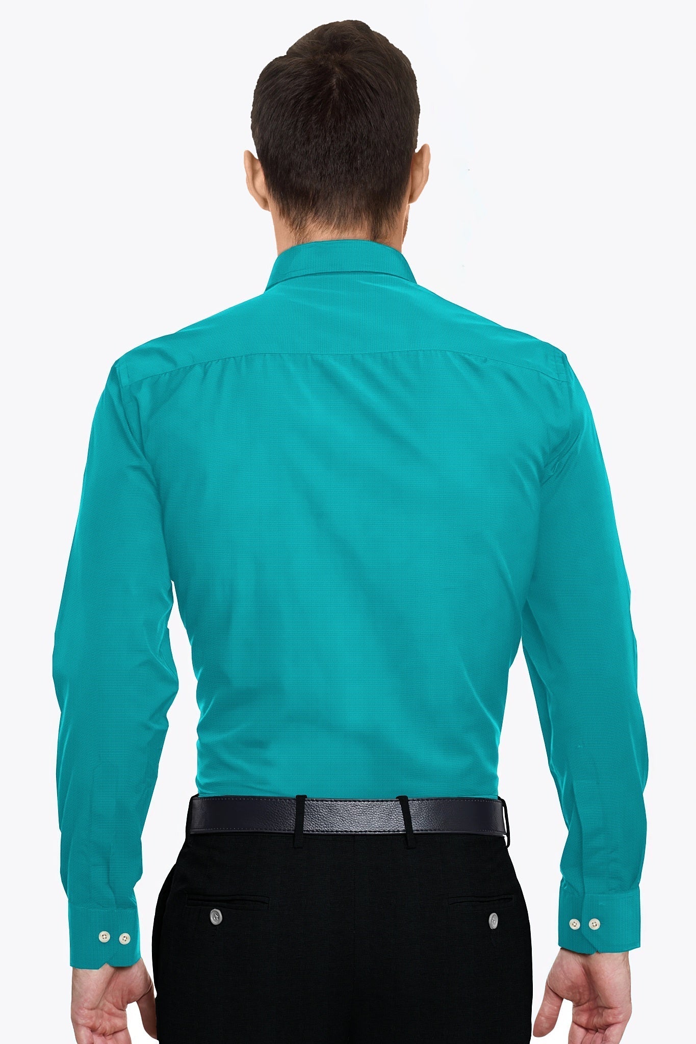 American Robin Cyan Blue Cotton Linen Shirt - Plus Size Shirts for Men Online in Hyderabad India