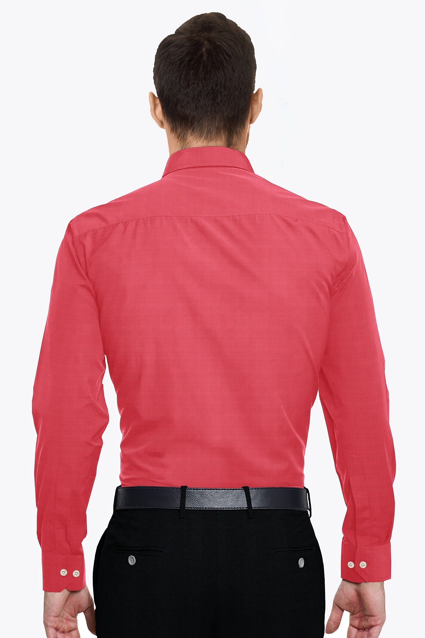 Cerise Pink Men's Cotton Linen Shirt