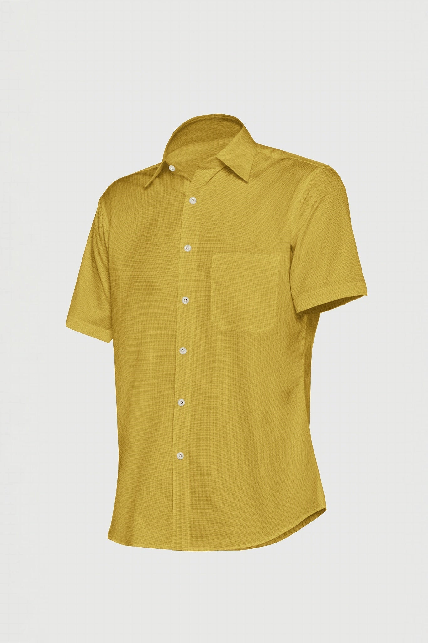 Mustard Yellow Cotton Linen Shirt