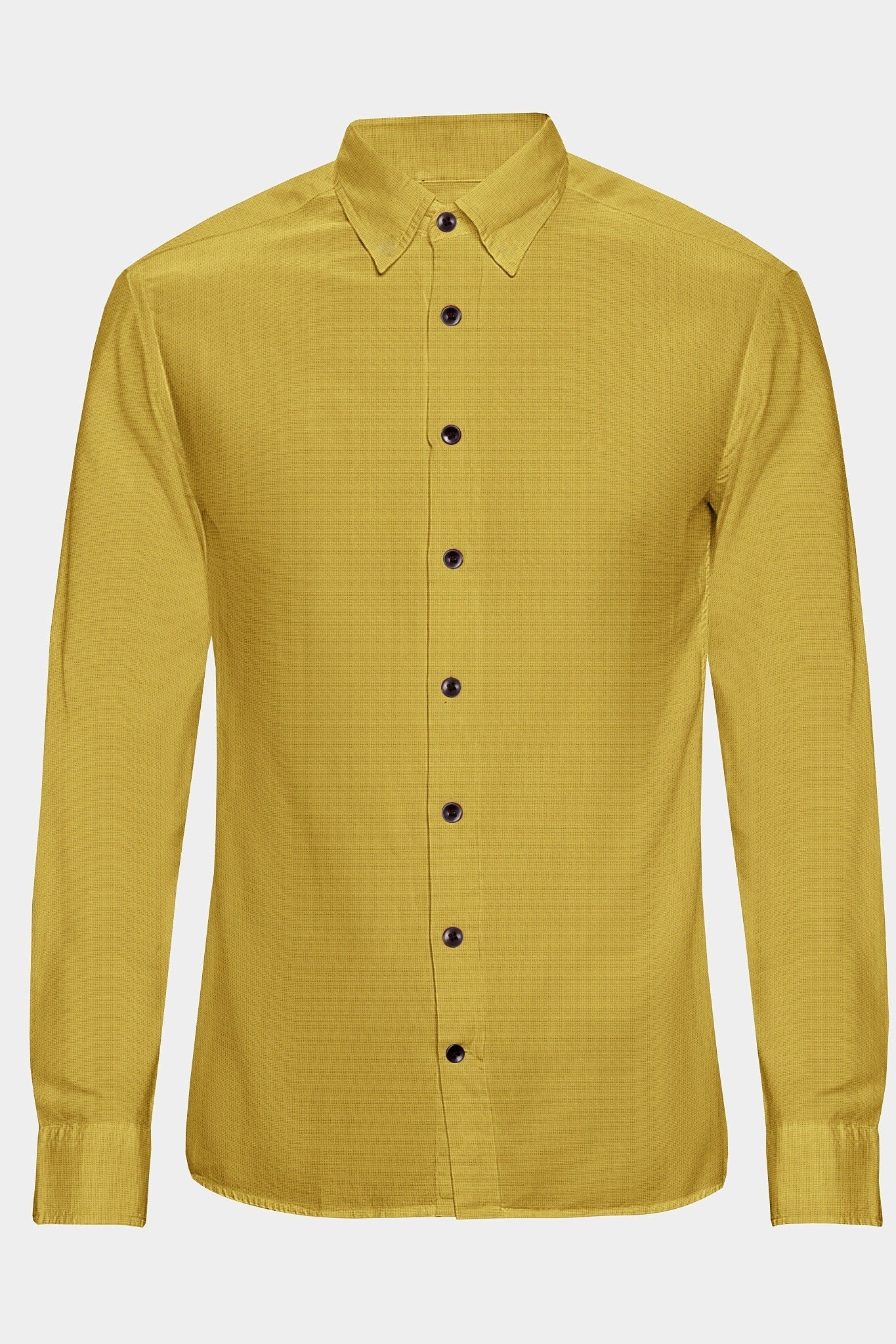 Mustard Yellow Cotton Linen Shirt