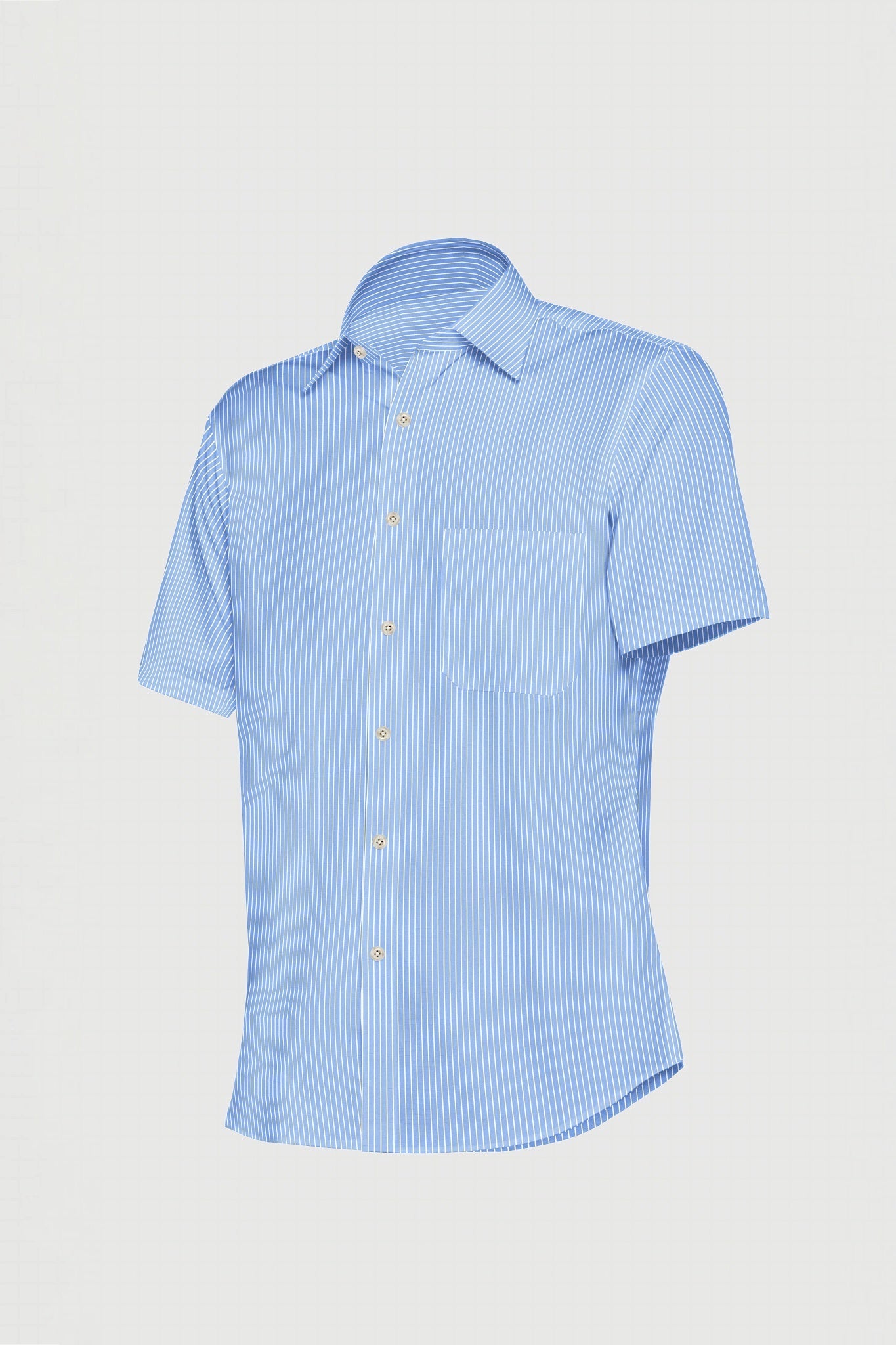 Cornflower Blue and White Pinstripes Premium Cotton Shirt