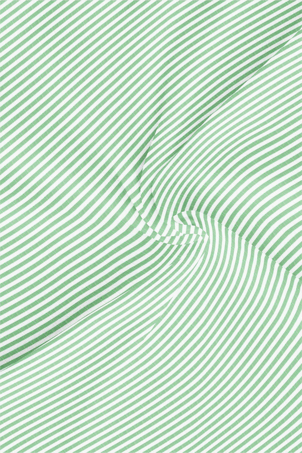 Ambrosia Green and White Candy Stripes Designer Cotton Shirt - Linen Plus Size Shirts for Men in Hyderabad India