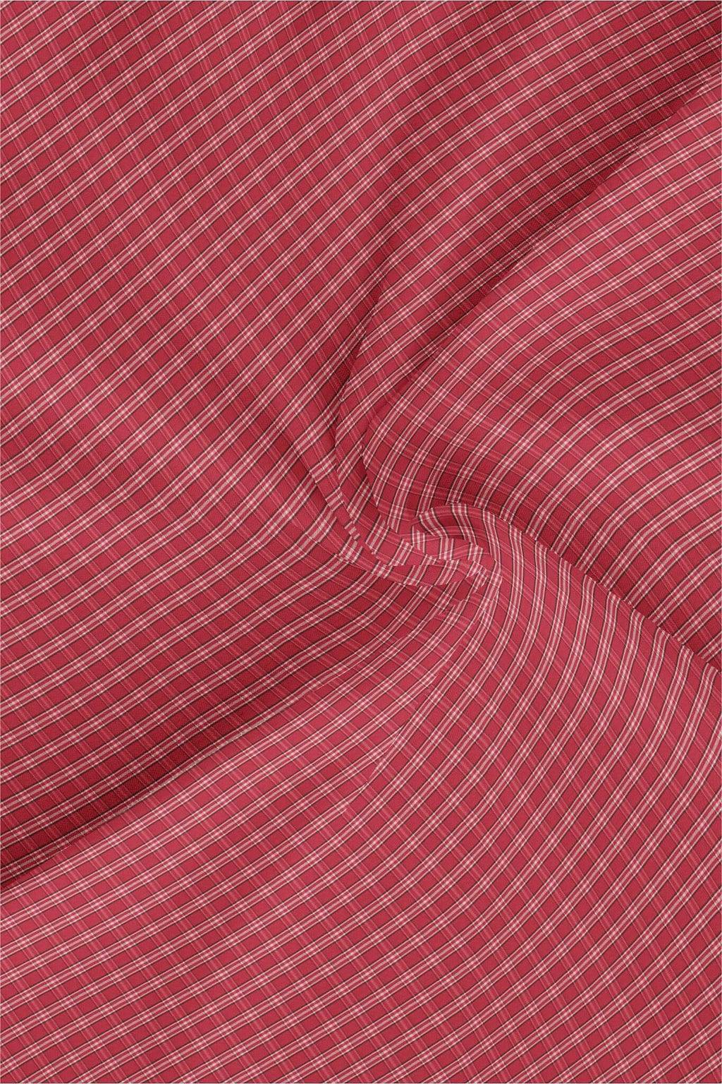Poinsettia Red and White Checks Cotton Shirt