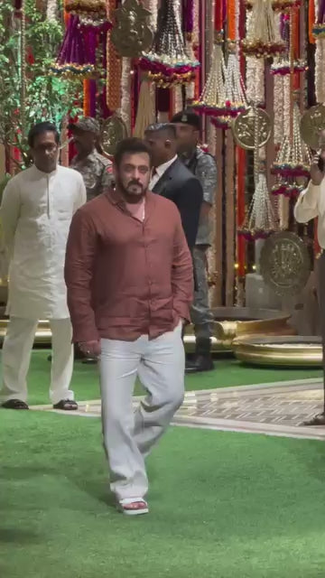 SALMAN KHAN OUTFIT FULL PAIR 100% PURE EUROPEAN LINEN SHIRT